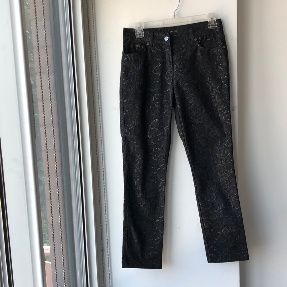 Escada Snakeskin Print Boot Leg Jeans!